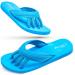 Pedi Couture Pedicure Sandals for Women - Toe Separator Slippers Medium Turquoise-1