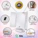 LED Lighted Vanity Mirror with 21 Lights, Trifold Design and Touch Screen Dimming - 11x7.1x1 inches, 2X/3X Magnification for Perfect Makeup - Buy Online on SooperMarket.com