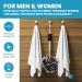 Bamboo Charcoal Infused Loofah Back Scrubber Set for Men & Women | Exfoliating Shower Sponge | Includes 1 Stick Loofah, 1 Luffa Pouf, and Hanging Hook - Black - Buy Online on SooperMarket.com