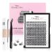 Glowing Win single eyelashes Extensions Set DIY cluster lashes extension kit with lash bond and sea and tweezers Individual fake lashes 144 PCs eyelash extensions 8-16mm natural wrong eyelash cluster lashes kit-15