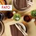 Fato Disposable Paper Napkins - 50 Pack 33x33 cm 4-Folded 2-Layer Chocolate Color Ideal for Lunch & Buffets - 100% Pure Cellulose FSC Certified - Buy Online on SooperMarket.com