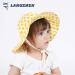 Lovely Duckling-yellow Baby Girls Sun Protection Hat | Adjustable Wide Brim Toddler Kids Hat for Beach Play | 6-12 Months - Buy Online on SooperMarket.com