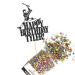 Cakeshop Cake Decoration Pack | Scooter Birthday Theme Premium Double Sided Glitter Card Cake Topper Sign & 25g Party Pack of Cake Sugar Sprinkles | Custom Name Cake Decorations (Black) Prime Glitter Card: Black
