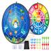 Dart Board for Kids, 28" Large Double Sided Dart Game with 16 Sticky Balls and 8 Darts, Indoor/Sport Outdoor Party Game Toys, Birthday Gifts for 3 4 5 6 7 8 9 10 11 12 Year Old Boys Girls Blue