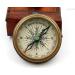 KHUMYAYAD Brass Pocket Compass - Antique Handmade Compass with Leather Case | Fully Functional & Stylish Travel Accessory - Buy Online on SooperMarket.com