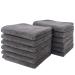 Sinland Microfiber Face Cloths Reusable Makeup Remover Cloth Ultra Soft Washcloths for Women and Baby 12Inch x 12Inch Grey 12 Pack 12pack Grey