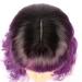 FAELBATY Short Purple Bob Wig with Bangs | Ombre Dark Purple Synthetic Cosplay Wig for Women - Buy Online on SooperMarket.com