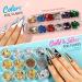 Nail Art Designs: Foil Stickers, Gems, Rhinestones, Fruit Slices, Glitter, Sequins & Holographic Decor Set B - Buy Online on SooperMarket.com