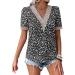 Naroote Womens Blouse Easy Matching Womens T Shirt Casual Lace Stitching Casual V-Neck for Beach XX-Large Black - Buy Online on SooperMarket.com