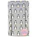 Callowesse Baby Changing Mat 79x47cm. Waterproof Wipe Clean Raised Edges Portable and Foldable Grey Penguin Design Penguins