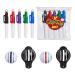 Golf Ball Marker Set - 2 Triple Track Golf Line Marker Stencils - 5 Unique Colored Golf Ball Markers with Resealable Pouch - Better Golf Alignment for Every Shot - Golf Training Aid - Golf Accessories