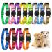 Heyu-Lotus 12 Pack Puppy Collars Adjustable Puppy Whelping Collars Soft Nylon Puppy ID Litter Collars with Quick Release Buckle for Small Dogs and Cats 19-32cm