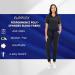 PuriPure Women's Classic V-Neck Scrub Set - Black, Size Medium | Nurse Scrub Set with 7 Pockets and Jogger Pants - Buy Online on SooperMarket.com
