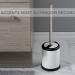 Bath Bliss Bowl Holder with Self Closing Lid - Space Saver, Deep Cleaning, Finger Print Proof Finish - Hygienic Toilet Brushes - White (1 Pack) - Buy Online on SooperMarket.com