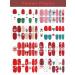Kalolary 8 Leaves Nail Art with Nail File - Christmas Sticker Decals for Stunning Manicure | Self-Adhesive Fashion Decoration - Buy Online on SooperMarket.com