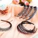 Rhinestone Teeth Comb Headbands - 8 Piece Set | Crystal Wave Headband for Women and Girls - Non-Slip Hair Accessories - Buy Online on SooperMarket.com
