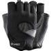 LIFECT Freedom Workout Gloves, Knuckle Weight Lifting Shorty Fingerless Gloves with Curved Open Back, for Powerlifting, Gym, Women and Men Black Medium