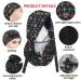 ABAMERICA Women's Surgical Scrub Cap with Ponytail Holder Personalized Nurse Hat for Long Hair | D02 Heart Beating Design - Buy Online on SooperMarket.com