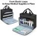 Trunab Padded Stethoscope Case Small First Aid Kit Bag Empty Hold Two Stethoscopes Compatible with 3M Littmann/MDF/ADC Ideal for Home Car Camping and Hiking Balck Black - Buy Online on SooperMarket.com