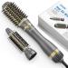 Faszin Hair Dryer Brush One-Step Volumiser with 3 Settings & 2 Brush Heads(25/55MM) Hot Air Brush Release 100 Million Negative Ions Smooth Silky & Frizz-Free Hair Gray