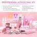 Saviland Acrylic Nail Kit with Drill, UV Light, and Nail Tools - Clear, White, Pink Powder, Liquid, Gel Polish - DIY Nail Art Set for Acrylic and Gel Nails - Buy Online on SooperMarket.com