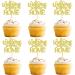 Cyodoos 24 Pcs Sweet Home Cupcake Toppers Glitter Welcome home Cupcake Picks Housewarming Cupcake Toppers New Home Theme Party Cake Decorations Supplies Golden Golden1