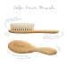 Fephas Wooden Baby Goat Hair Brush for Newborns and Toddlers | Soft Goat Hair & Silicone Brush for Cradle Cap | Great Addition to Baby Registry - Buy Online on SooperMarket.com