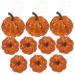IMIKEYA 10pcs Foam Pumpkin Mini Artificial Pumpkins Mini Pumpkins Glitter Pumpkins Small Pumpkin Decor Small Artificial Pumpkins Harvest Pumpkins Fall Decor Powder Little Pumpkin Orange 6.3CM