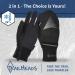 TrailHeads Women's Touchscreen Convertible Running Gloves - Black S/M - Buy Online on SooperMarket.com