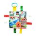 Baby Jack & Co 8x8  Learning Lovey Boston Massachusetts Tag Toys for Babies - Baby Crinkle Toys - Soft & Safe - Learn USA Cities and Shapes - Ideal Baby Toy & Gift BPA Free w/ Stroller Clip