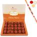 Jaiccha Ghasitaram Rakhi Gifts for Brothers Chocolate Motichoor/Boondi Laddoo 800 GMS with Beads Rakhi