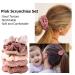 6PCS Large Velvet Scrunchies for Women - Ultra Soft and Textured Hair Ties in Neutral Pink - Hair Accessories for Girls and Women - Buy Online on SooperMarket.com