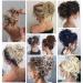 Fulang Hair 5-Pack Large Wavy Bun Parts with Rubber Bands - Perfect for Hair Updos & Extensions | Messy Bun Hair Ties for Women - Buy Online on SooperMarket.com