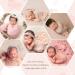 Newborn Photography Props Wrap Set with Pearl Decor - Snow Powder/Beige | Handmade Knit Blanket Swaddle for Baby Photo Shoots - Buy Online on SooperMarket.com