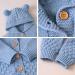 Knitted Hooded Romper Onesie | Baby Boy Girl Clothes | Long Sleeve | 0-6 Months | Light Blue-Hairball - Buy Online on SooperMarket.com
