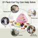 Suhaco 21 Pack Cat Toys for Indoor Cats Interactive Kitten Toy Fun Roller 3 Level Cat Ball Toys with Catnip Ball Self Play Cat Feather Wand Kitty Toy for Boredom (Pink) 21 Pack Pink - Buy Online on SooperMarket.com