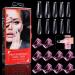 Kalolary Nail Mold Acrylic Nail Dual System Forms 100Pcs T Curve Shape Nail Form 10 Sizes with 10Pcs Pink Nail Tip Clips for Nail Quick Building