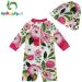 UPF 50+ Rose Flower Baby Girls Swimsuit with Snap Bottom for 9-12 Months | UV Protection Baby Swimwear - Buy Online on SooperMarket.com