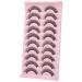 Wiwoseo 3D Russian Strip Lashes - Natural Look, 15MM Wispy & Fluffy, 10 Pairs - Buy Online on SooperMarket.com