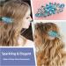 WLLHYF Flower Hair Clip - Vintage Rhinestone Barrette for Women & Girls (Sky Blue) - Buy Online on SooperMarket.com