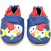 Dotty Fish Soft Leather Baby Shoes | Non Slip Toddler Shoes | Animal Designs for Boys and Girls | 0-6 Months to 4-5 Years | Multicoloured Fish Design - Buy Online on SooperMarket.com