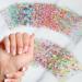 30 Sheets Flower Nail Stickers 3D Self Adhesive Colorful Daisy Nail Stickers Cute Nail Stickers DIY Nail Art Stickers Flower Nail Decals for Women Girls Nails Decoration