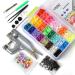 LIHAO Snaps and Snap Pliers Set  375 Sets T5 Plastic Buttons for Sewing and Crafting