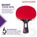 Spindra Ghost Performance Ping Pong Paddle - Dual Offensive Rubber, Durable Carry Case - Expert Table Tennis Racket for Winning Matches - Buy Online on SooperMarket.com
