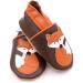 Dotty Fish Soft Leather Baby Shoes for Boys | Non-Slip Animal Designs | 2-3 Years | Brown and Orange Fox - Buy Online on SooperMarket.com