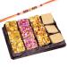 Ghasitaram Gifts Rakhi Gifts for Brothers Assorted Chikki Lid Box with Pearl Beads Rakhi