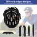 Universal Bicycle Helmet Pad Set - Black Foam Inner Pads for Motorcycle & Bicycle Helmets | 2 Sets - Buy Online on SooperMarket.com