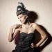 1920s Flapper Headband - Black Feather Headpiece with Rhinestone Bling for Women & Girls | Gatsby Theme Party Hair Accessory - Buy Online on SooperMarket.com