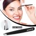 Professional Stainless Steel Eyebrow Tweezers for Precision Plucking and Ingrown Hair Removal - Black - Buy Online on SooperMarket.com