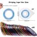 90-Pieces Nail Striping Tape Line Set - 30 Mixed Colors Rolls for DIY Nail Art with 2 Tape Dispensers - Buy Online on SooperMarket.com